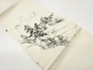 手描き時代風景模様名古屋帯